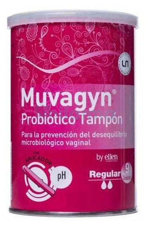 Muvagyn Tampon Probiotico Regular Aplicador 9 Unidades