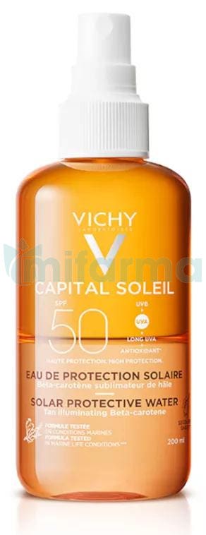 Vichy Capital Soleil Agua Solar Protectora Luminosidad SPF50 200 ml