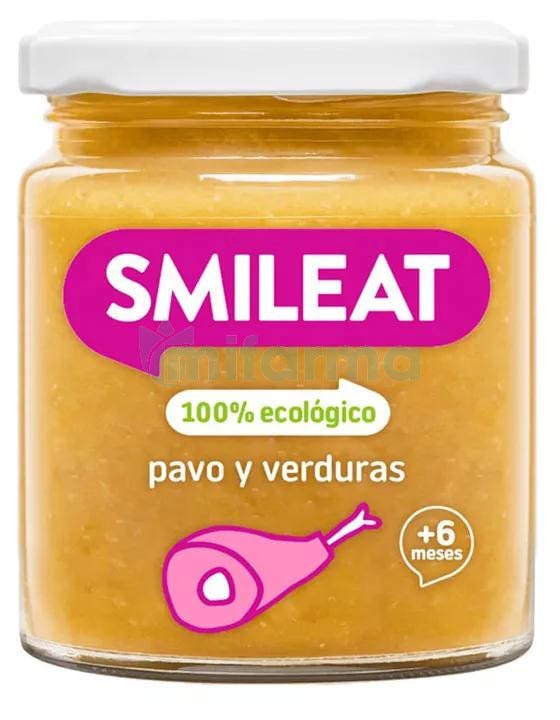 Smileat Tarrito de Pavo con Verduras 100 Ecologico 230 gr