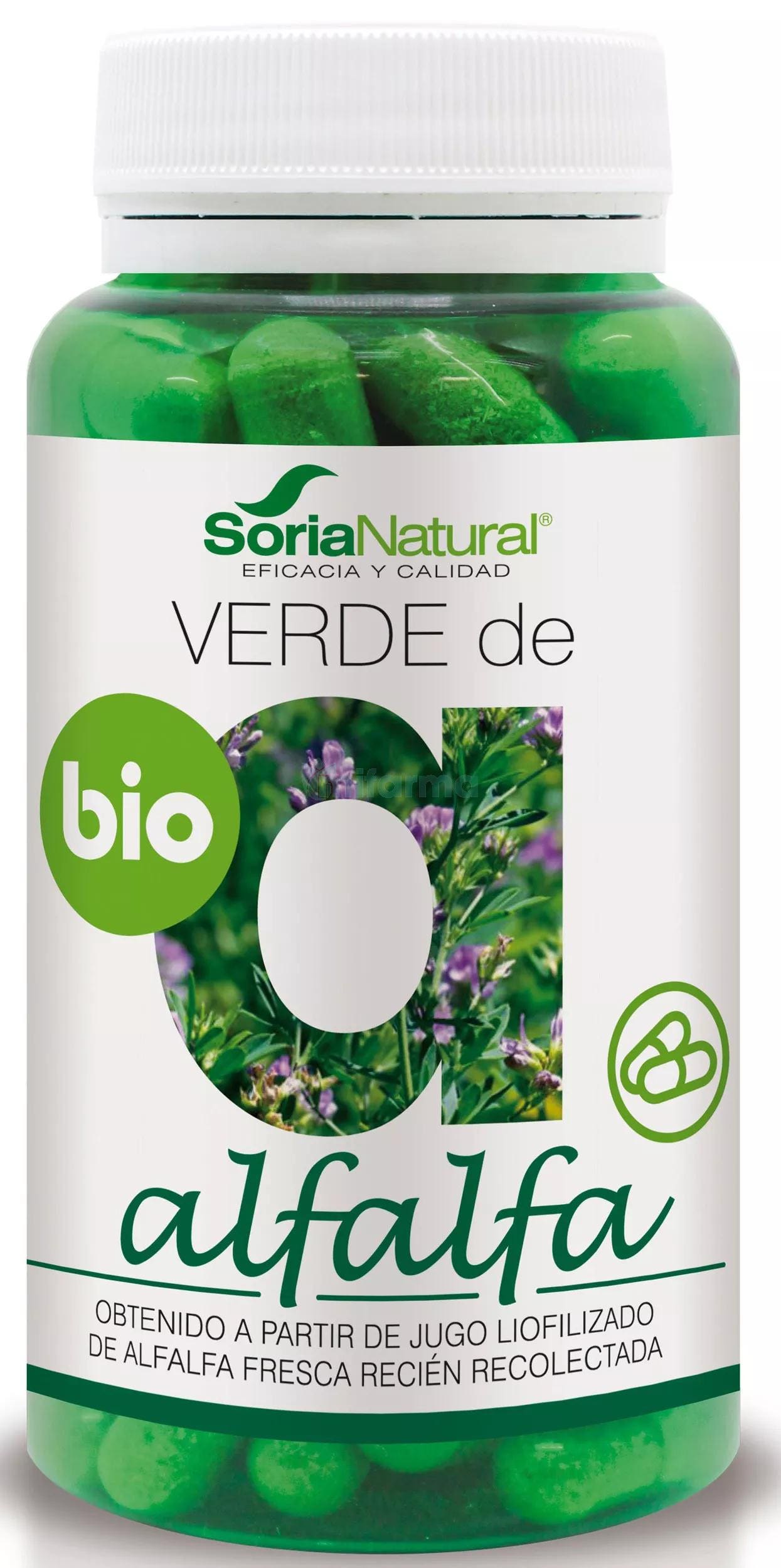 Soria Natural Verde de Alfalfa Bio 80 Capsulas