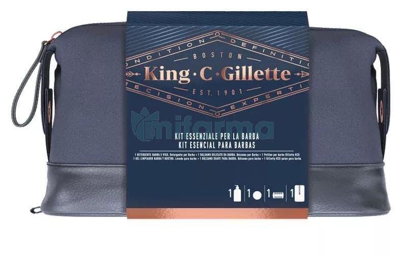 Gillette King C Gel Barba 60 ml Crema 30 ml Balsamo para Barba 25 ml