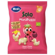 Hero Solo MiniPuffs Snack de Fresa Ecologico 8m 5x18 gr