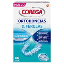 Corega Ortodoncias Ferulas 66 Tabletas Limpiadoras