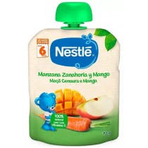 Naturnes Bolsa de Fruta Nestle Manzana, Zanahoria y Mango 90 gr