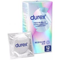 Durex Preservativo Invisible Extrafino Extralubricado 12 Uds