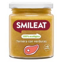 Smileat Tarrito de Ternera con Verduras 100 Ecologico 230 gr