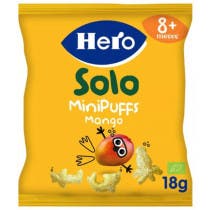 Hero Solo MiniPuffs Snack de Mango Ecologico 8m 5x18 gr