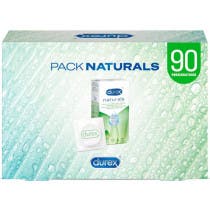 Durex Naturals Preservativos con Lubricante Base Agua 90 uds