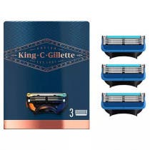 Gillette King C. Recambio Maquina Afeitar y Perfilar 3 uds